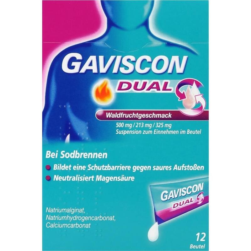 GAVISCON DUAL Waldfrucht 500mg/213mg/325mg SUE