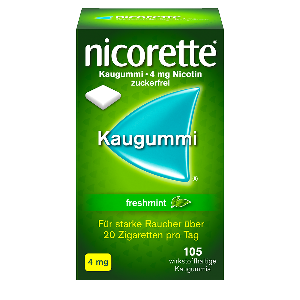 Nicorette Kaugummi 4 mg freshmint (105 Stk)