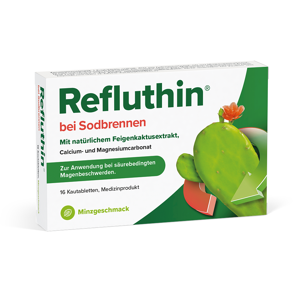 Refluthin bei Sodbrennen Kautabletten Minze (16 Stk)