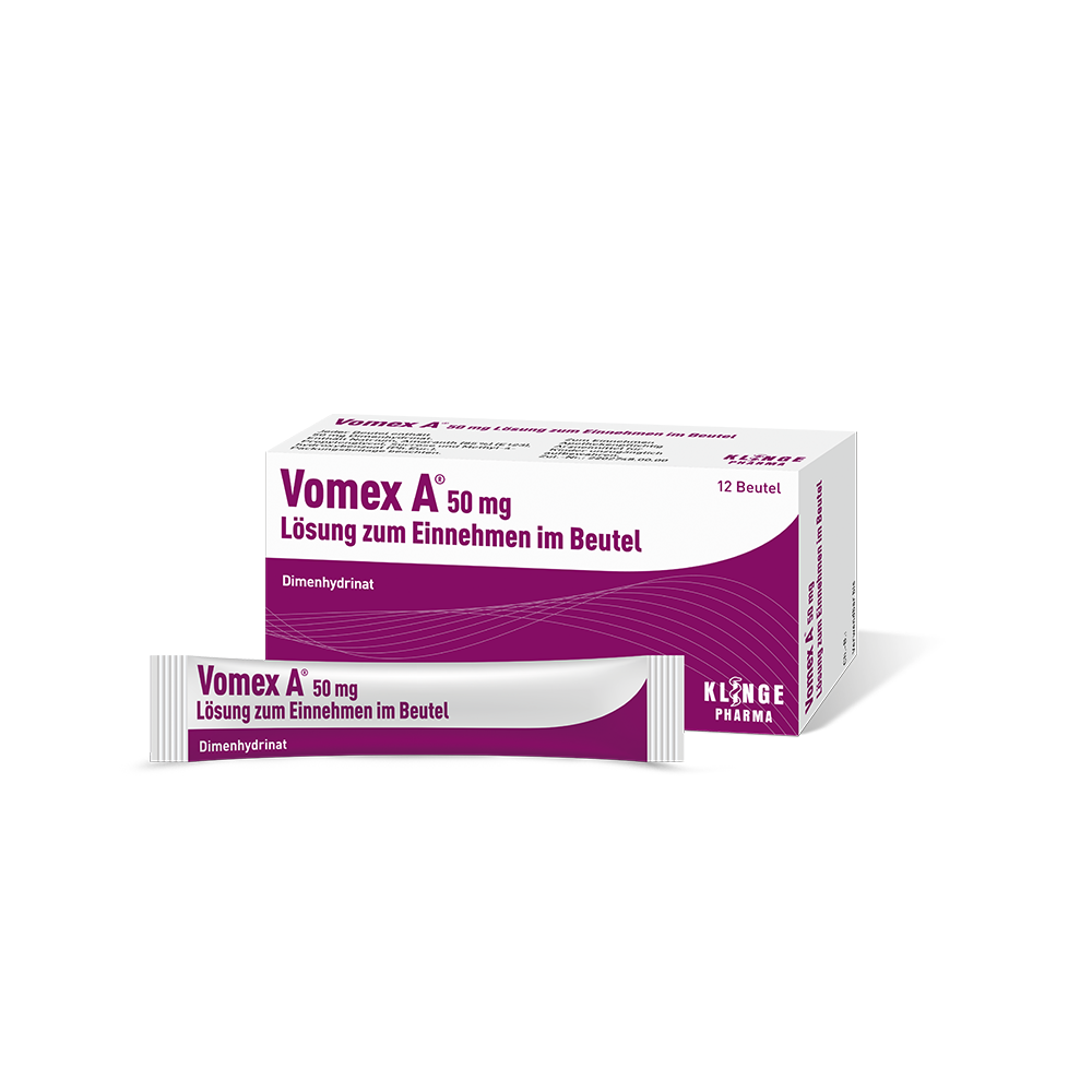 Vomex A 50 mg Lösung zum Einnehmen im Beutel (12 Stk)