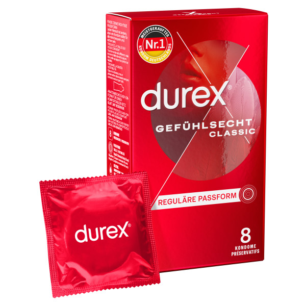 Durex Gefühlsecht Classic Kondome – 8 Stück