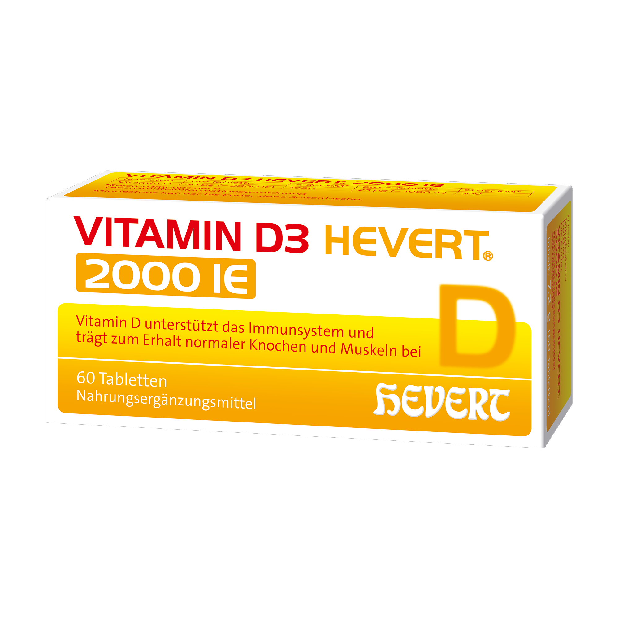 Vitamin D3 Hevert 2.000 I.e. Tabletten (60 Stk)