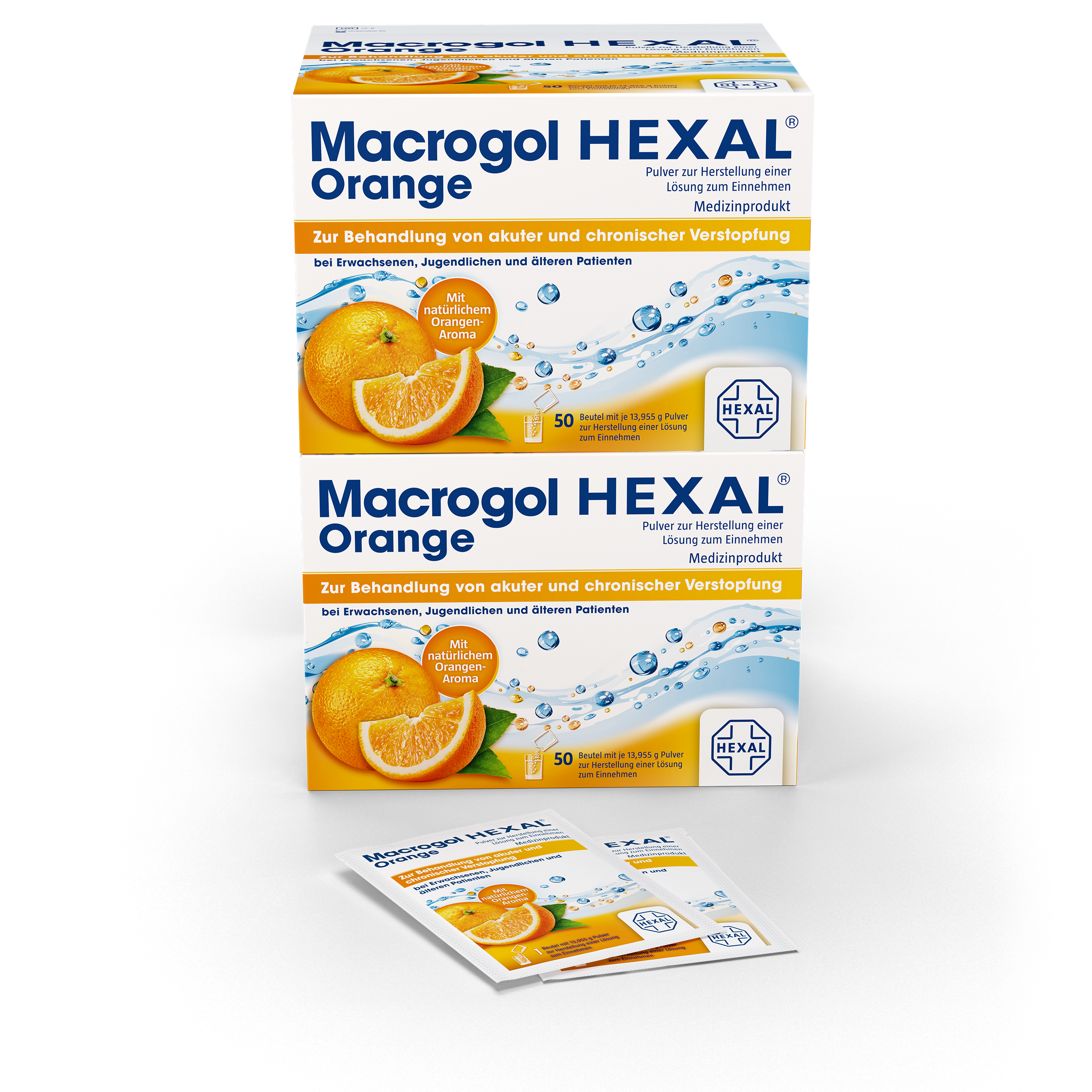 MACROGOL HEXAL Orange Plv.z.Her.e.Lsg.z.Einn.Btl. (100 Stk)