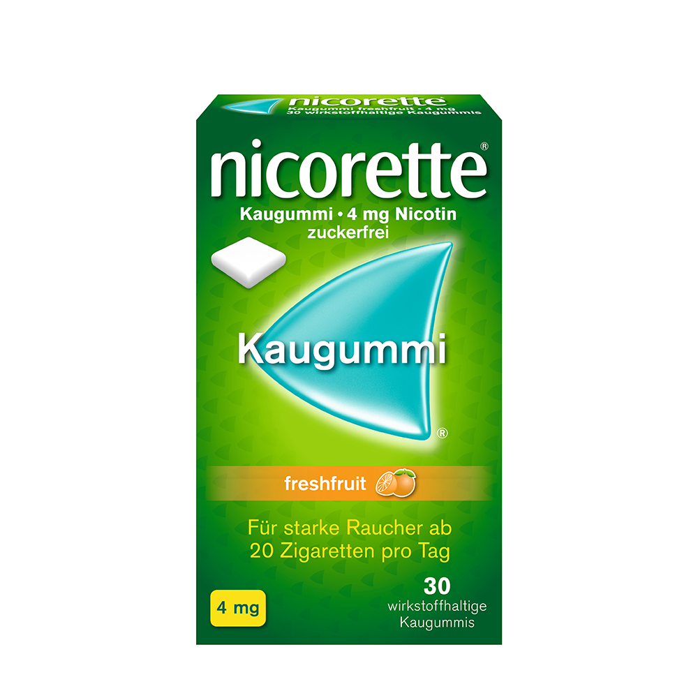 Nicorette Kaugummi 4 mg freshfruit (30 Stk)