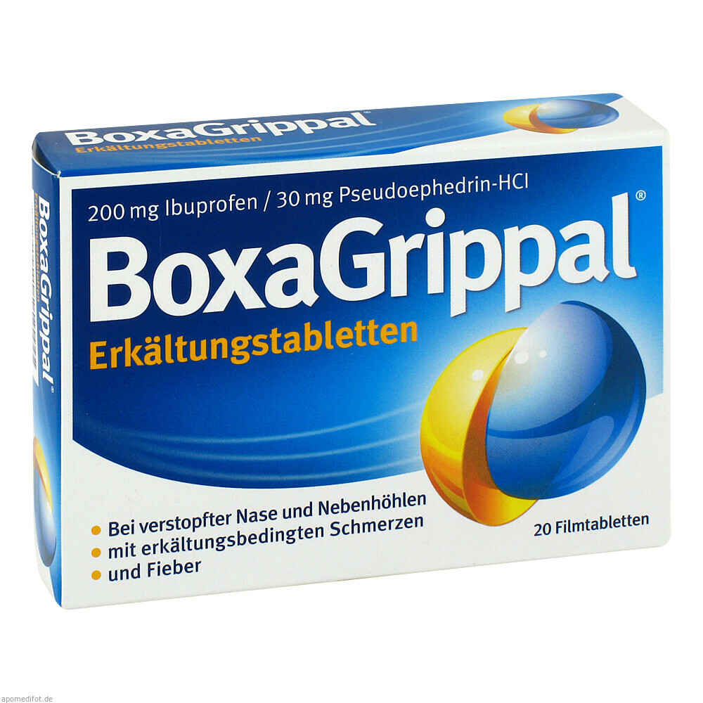 BOXAGRIPPAL Erkältungstabletten 200 mg/30 mg FTA