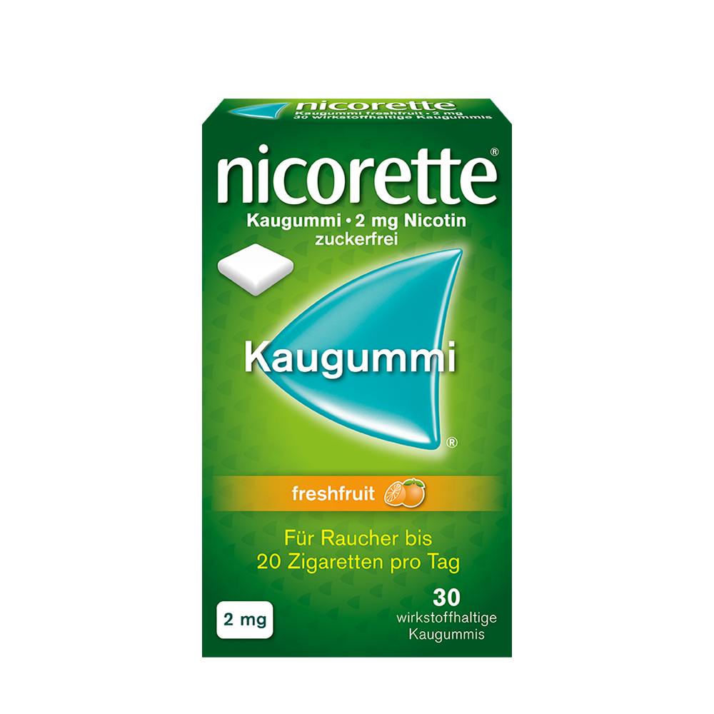 Nicorette Kaugummi 2 mg freshfruit (30 Stk)