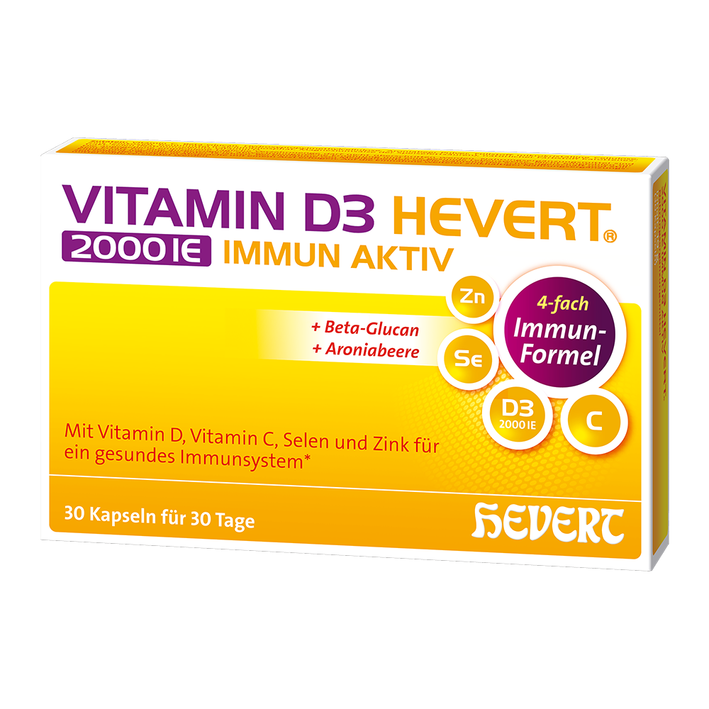Vitamin D3 Hevert 2000 IE Immun Aktiv (30 Stk)