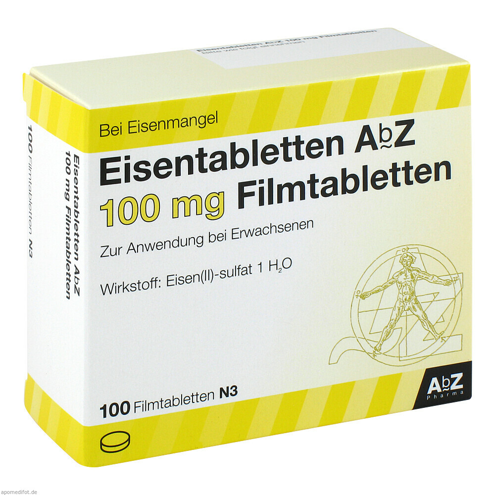 EISENTABLETTEN AbZ 100 mg Filmtabletten