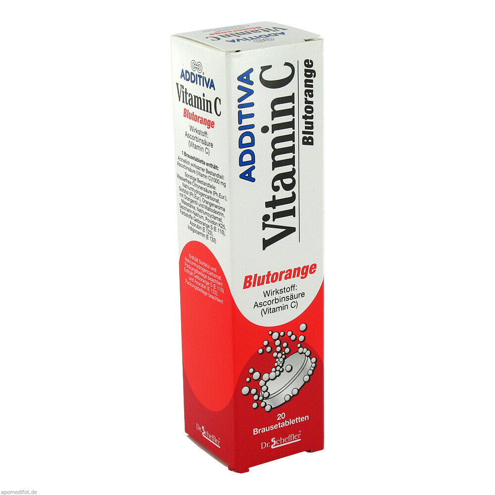 ADDITIVA Vitamin C Blutorange Brausetabletten
