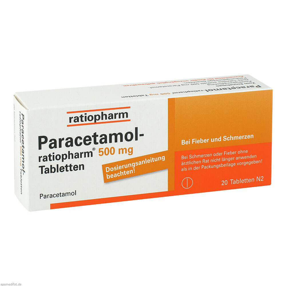 Paracetamol ratiopharm 500mg (20 Stk)