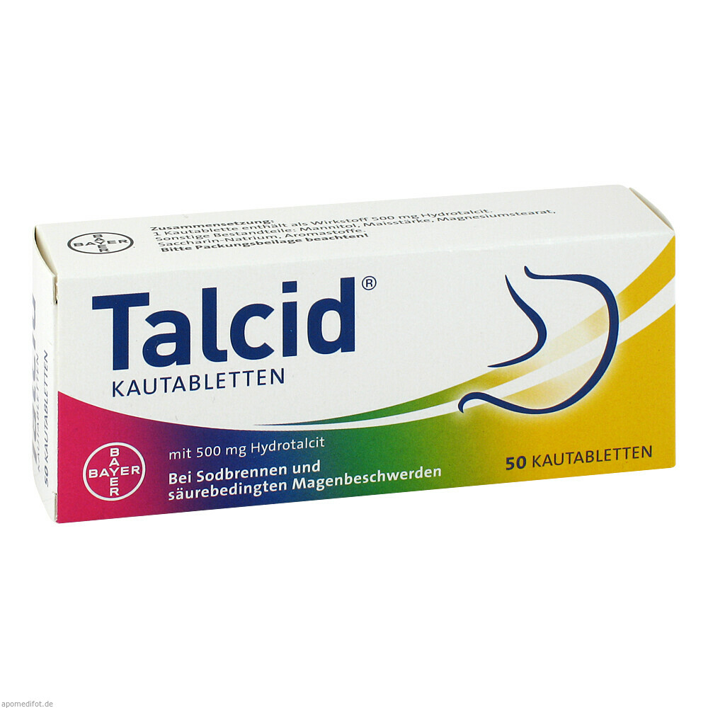 Talcid bei Sodbrennen (50 stk)