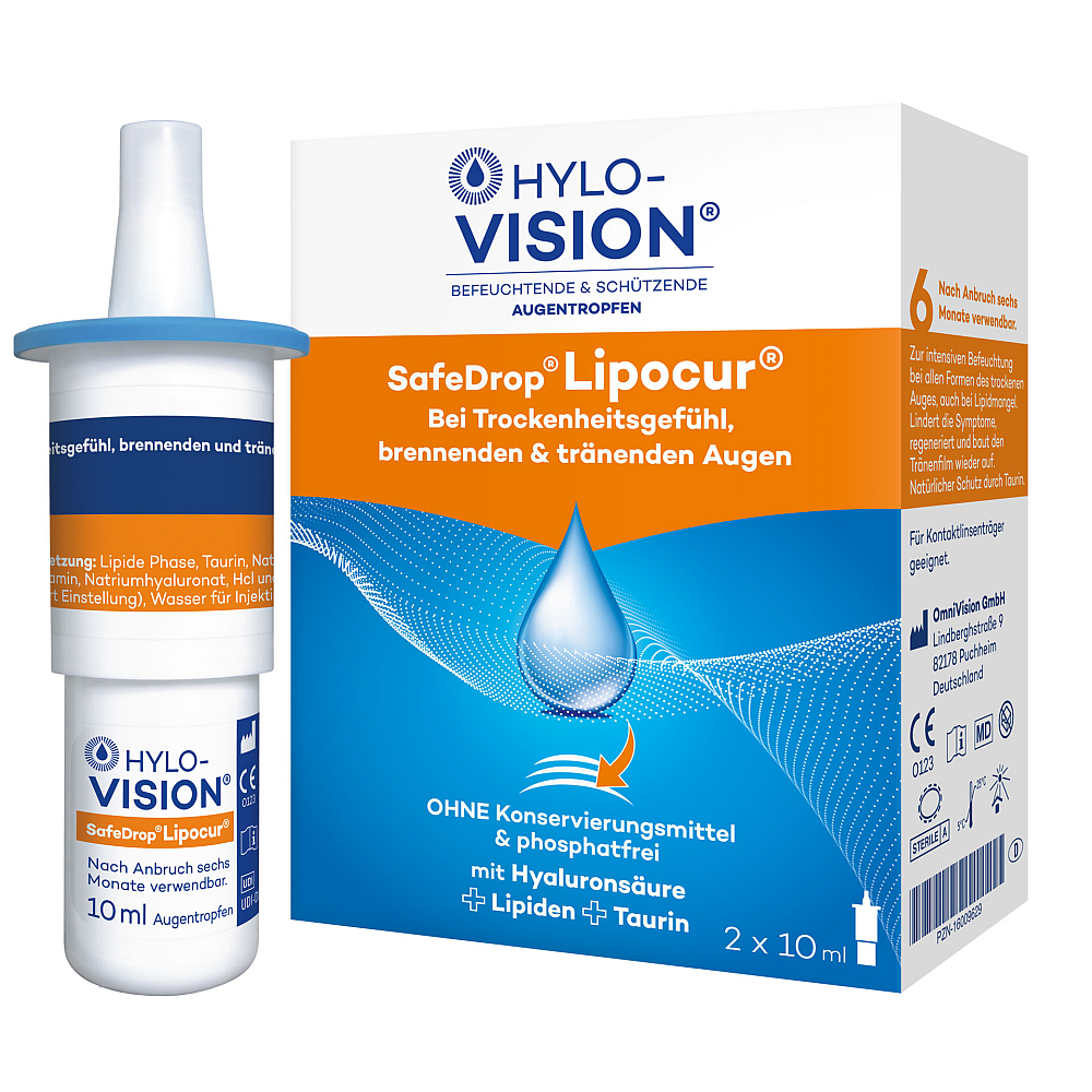 Hylo-Vision Safedrop Lipocur Augentropfen (2x10 ml)