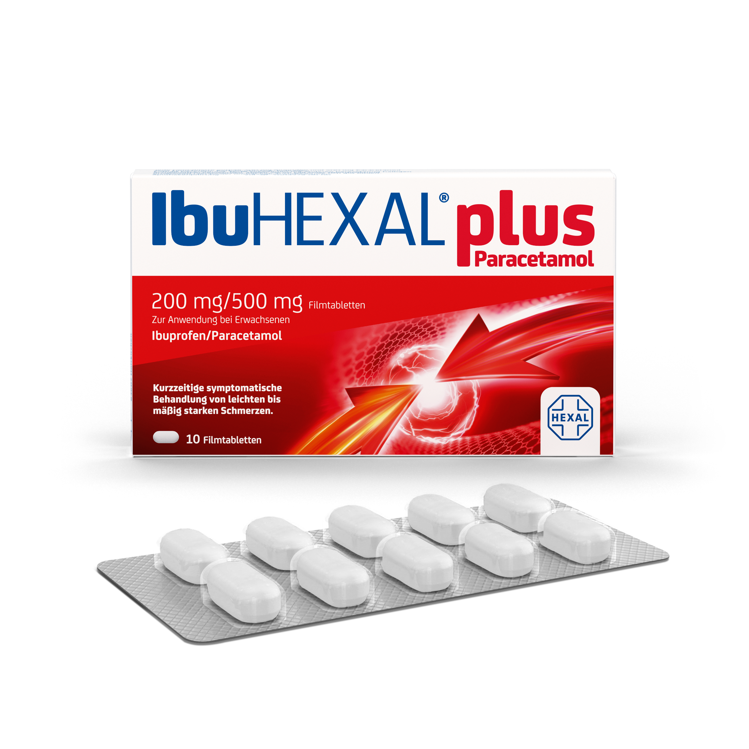 Ibuhexal Plus Paracetamol 200 Mg/500 mg Filmtabletten (10 stk)