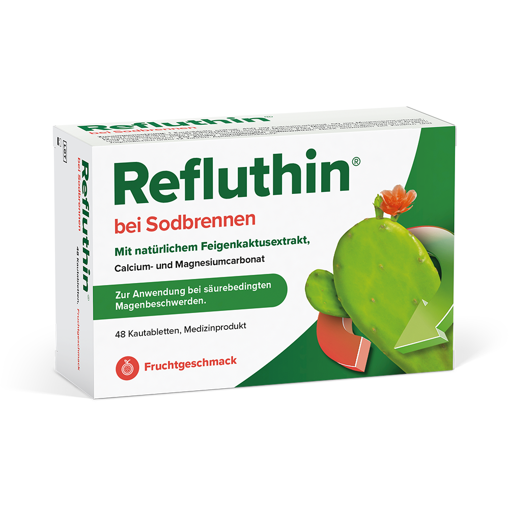 Refluthin bei Sodbrennen Kautabletten Frucht (48 Stk)