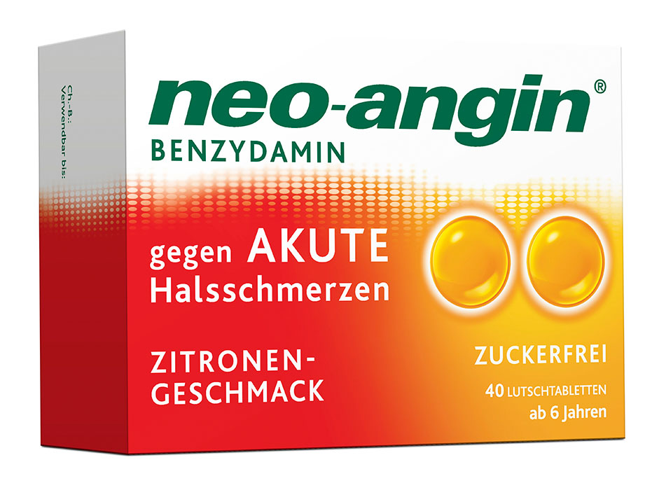 Neo Angin Benzydamin akute Halsschmerzen Zitrone (40 Stk)
