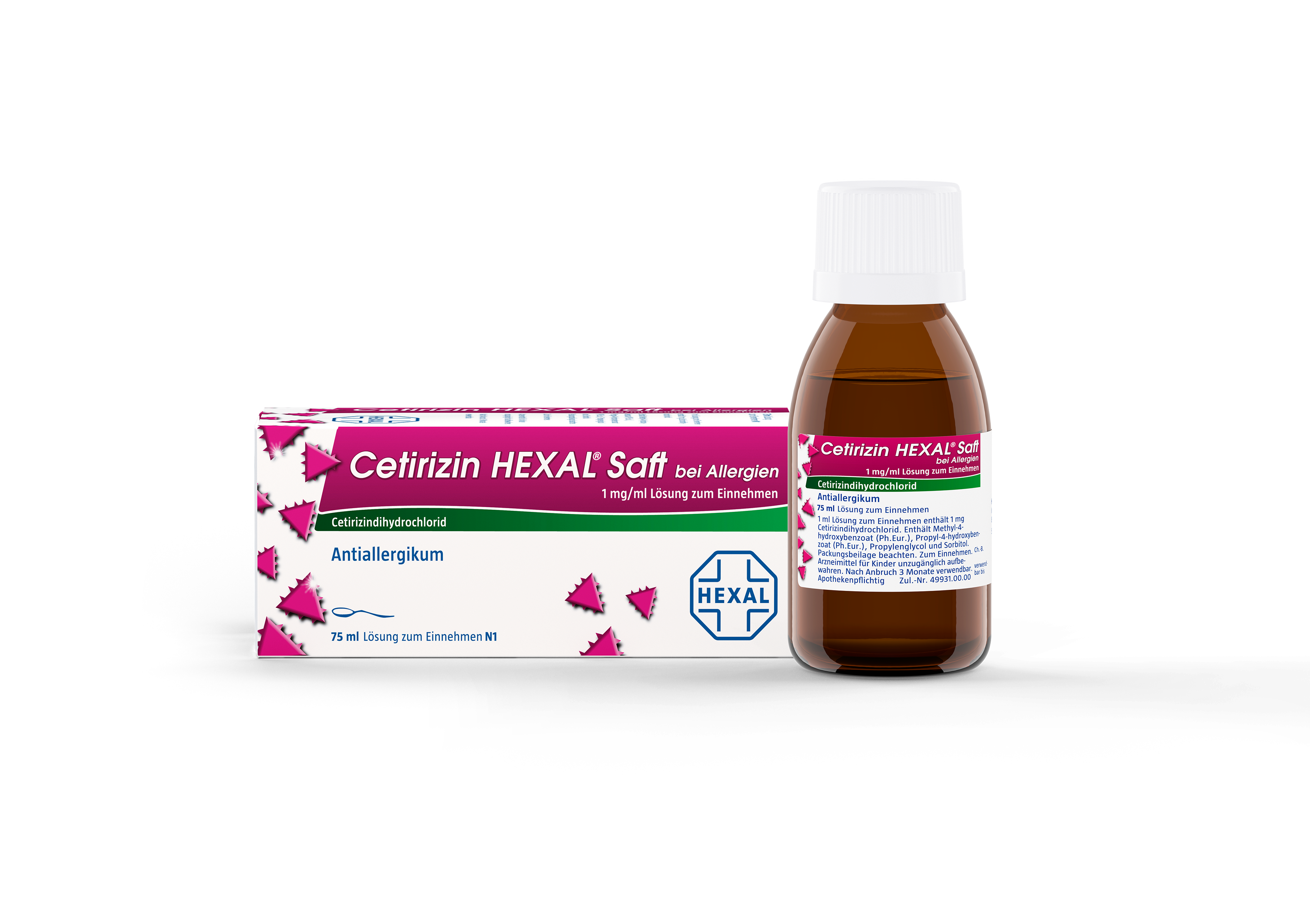 Cetirizin HEXAL bei Allergien 1mg/ml (75 ml)