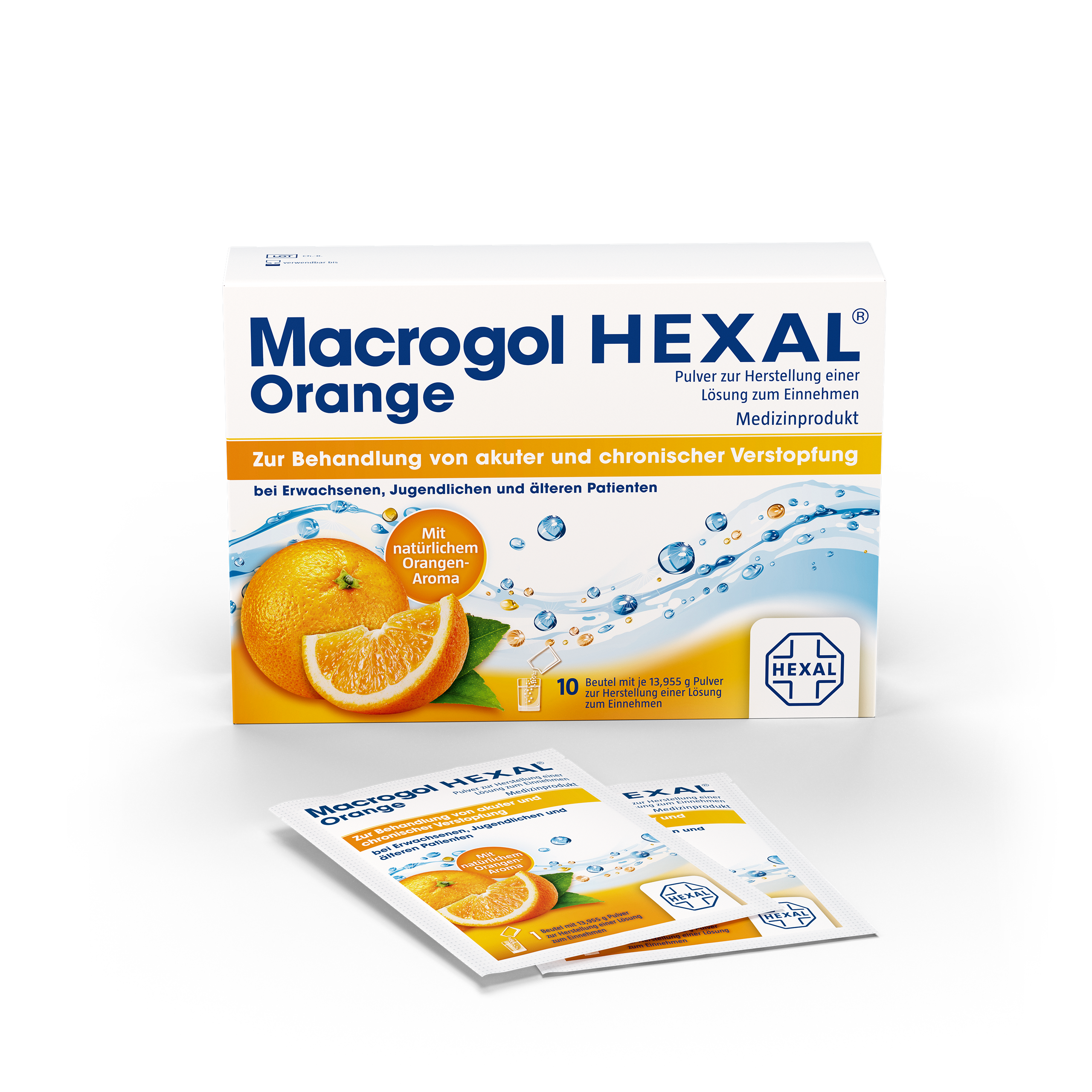MACROGOL HEXAL Orange Plv.z.Her.e.Lsg.z.Einn.Btl. (10 Stk)