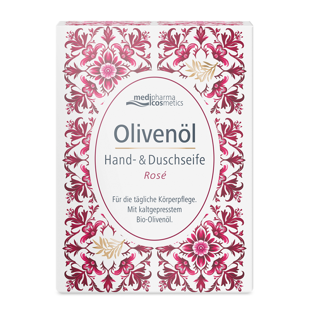 Olivenöl Hand- & Duschseife Rosé (100 g)