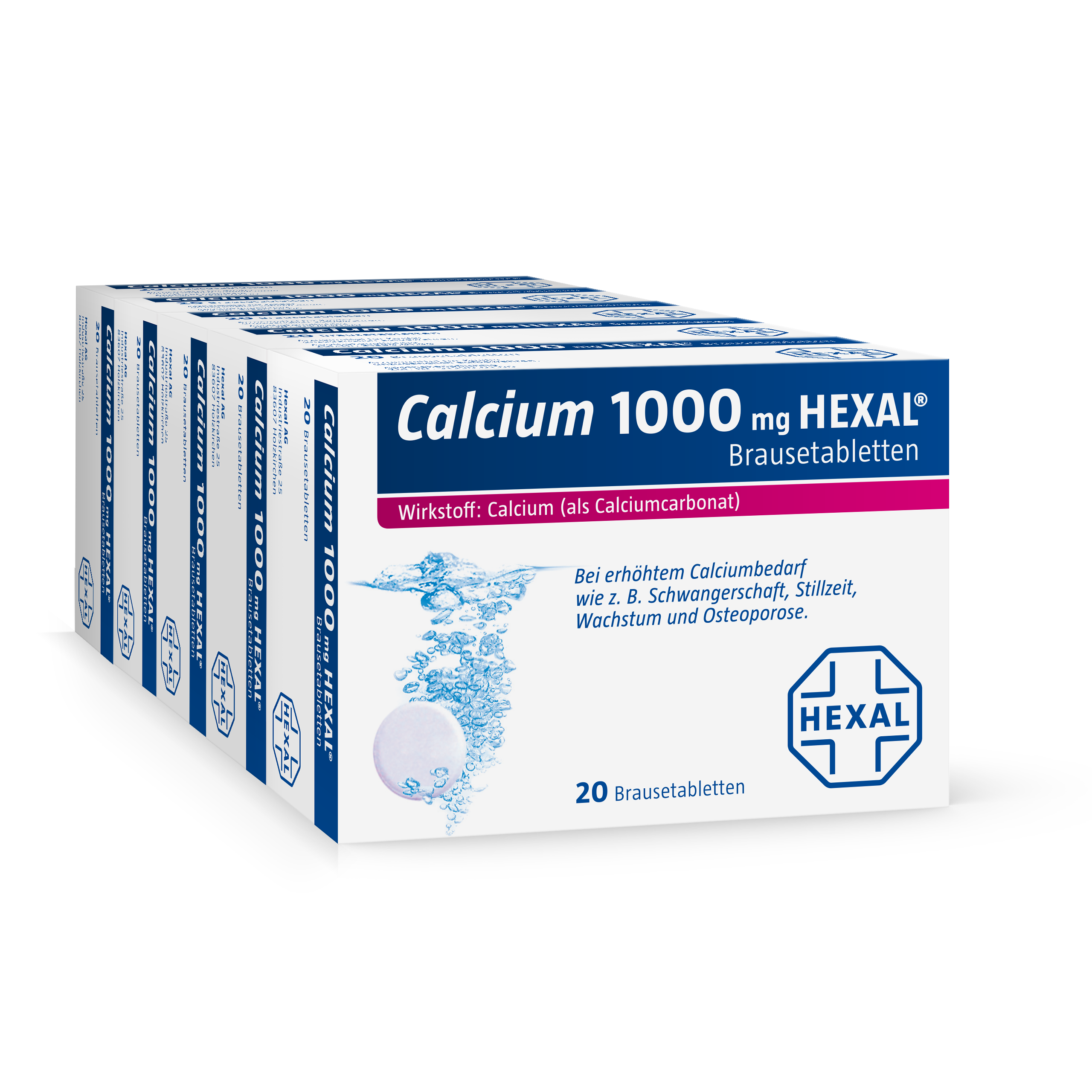 Calcium 1000mg HEXAL (100 stk)