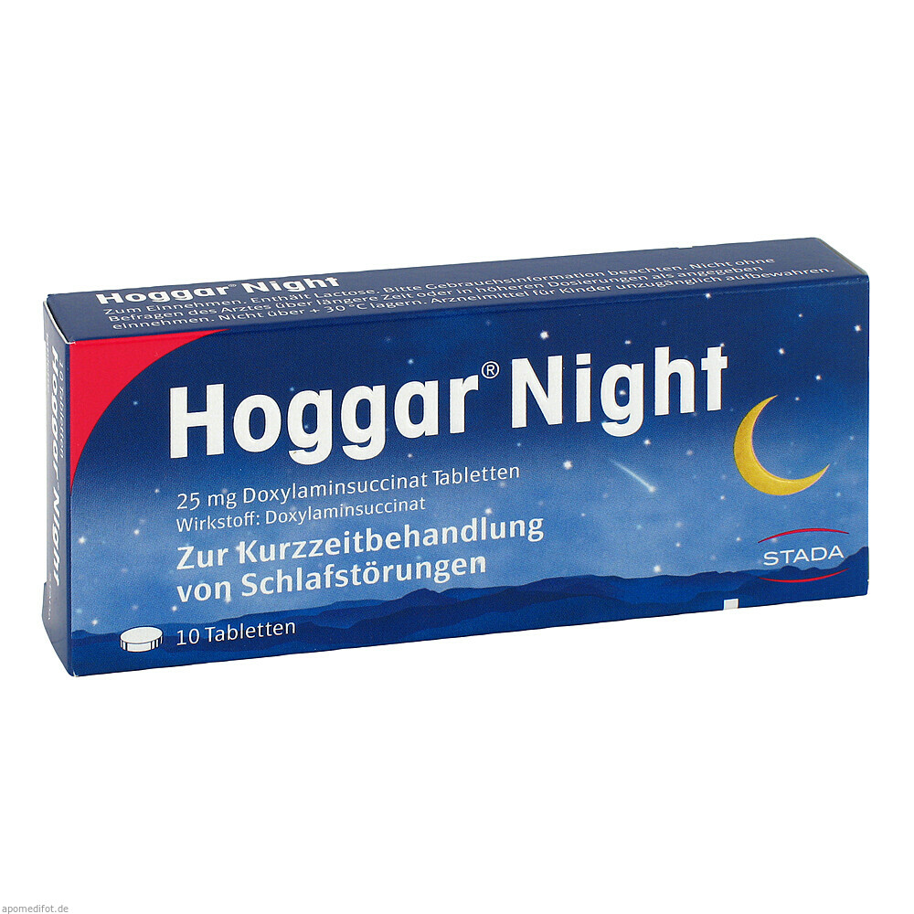 Hoggar Night 25 mg Doxylamin Schlaftabletten (10 stk)