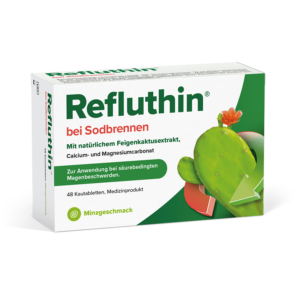 Refluthin bei Sodbrennen Kautabletten Minze (48 Stk)