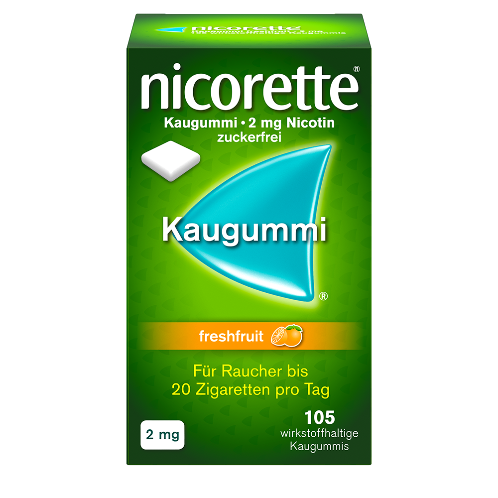 Nicorette Kaugummi 2 mg freshfruit (105 Stk)