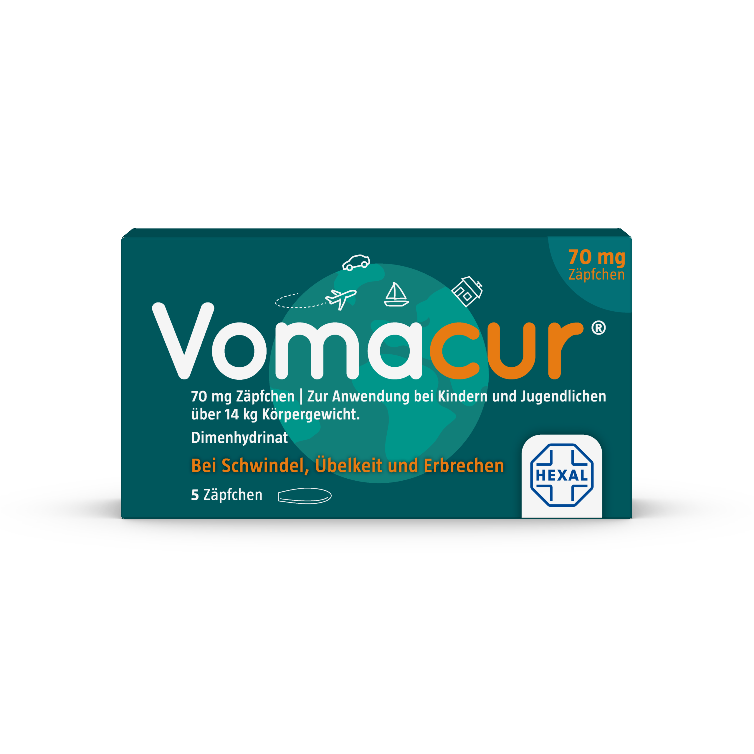 Vomacur 70 mg Zäpfchen (5 Stk)