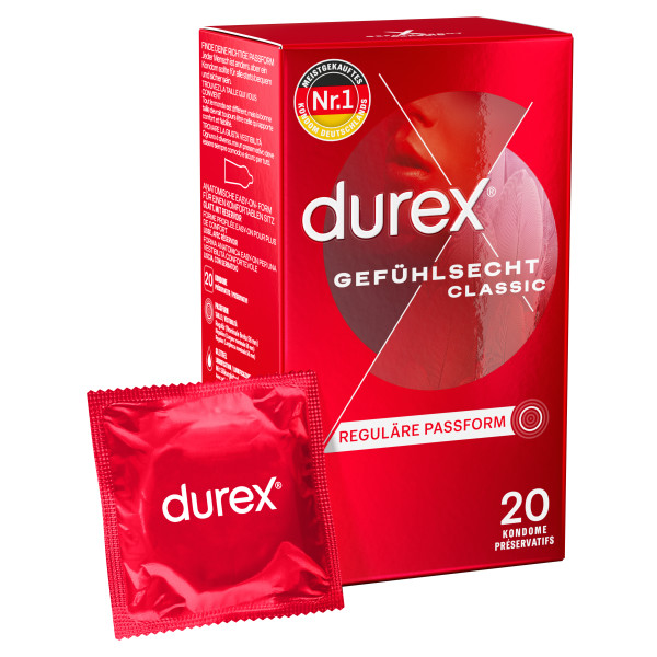 Durex Gefühlsecht Classic Kondome – 20 Stück