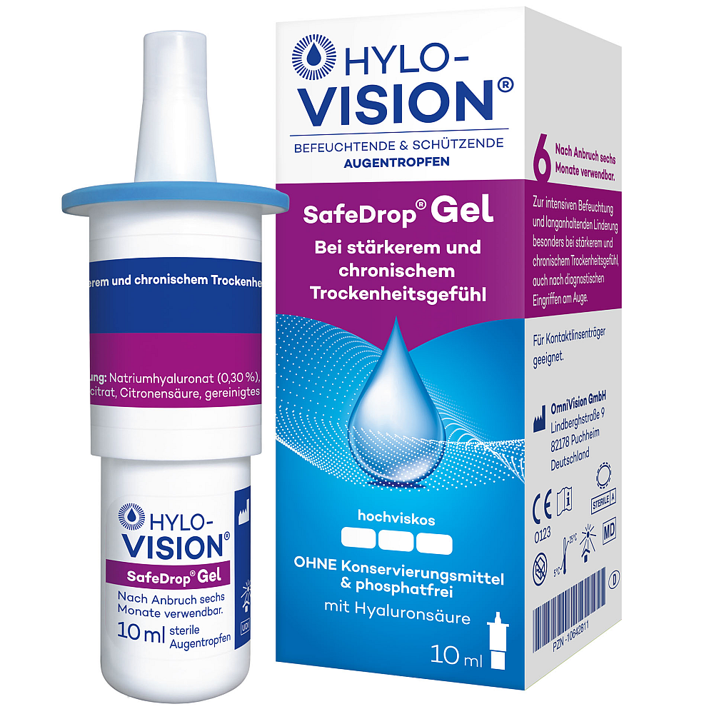 Hylo-Vision Safedrop Gel Augentropfen (10 ml)