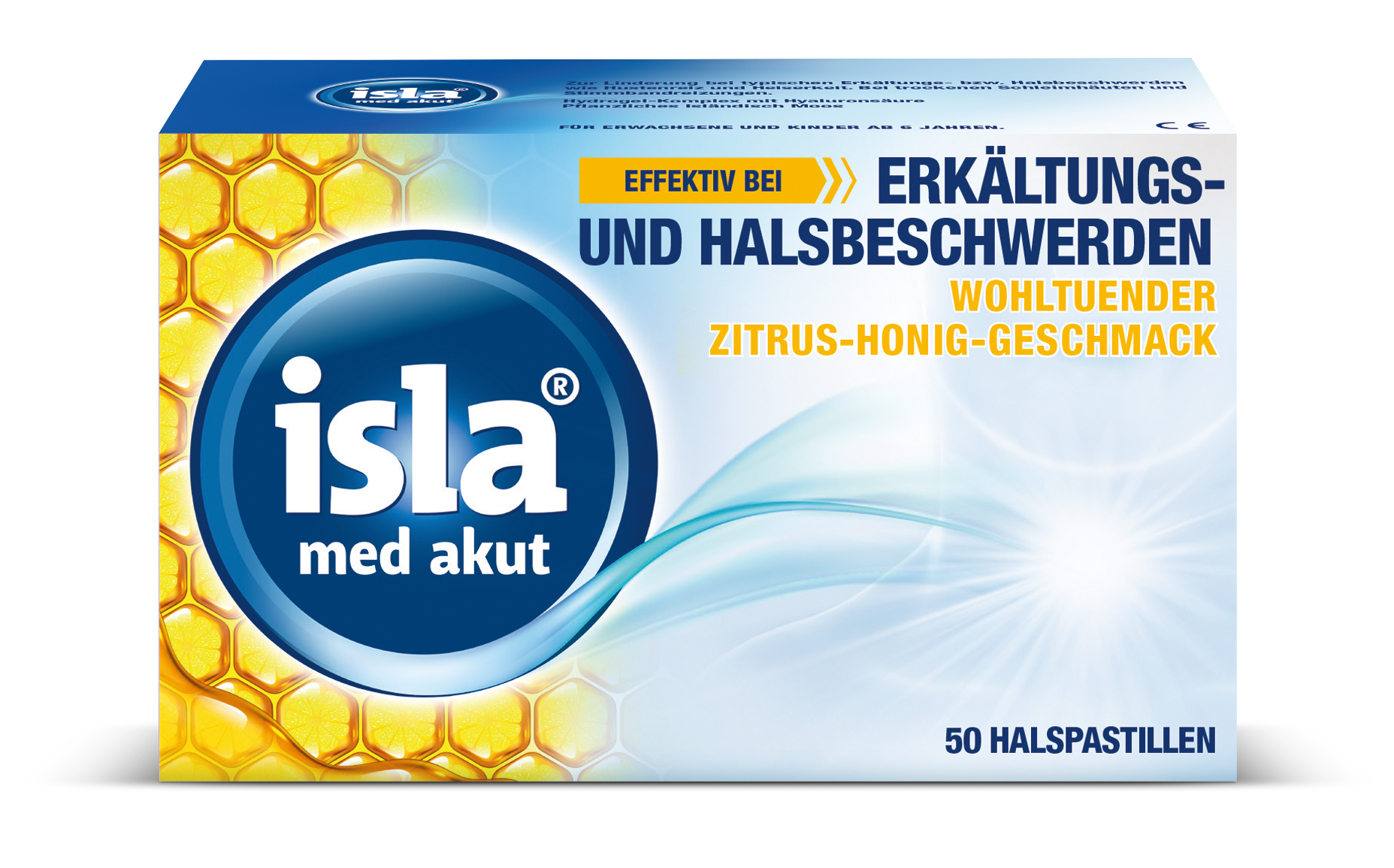Isla Med akut Zitrus-Honig Pastillen (50 Stk)