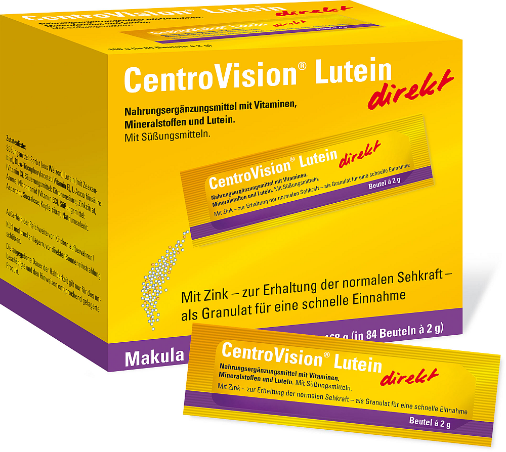 Centrovision Lutein direkt Granulat (84 Stk)