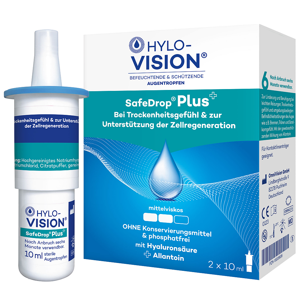Hylo-Vision Safedrop Plus Augentropfen (2x10 ml)