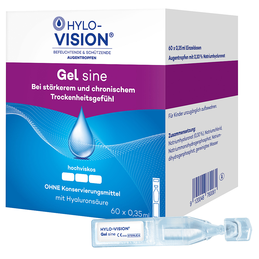 Hylo-Vision Gel Sine Einzeldosispipetten (60x0.35 ml)
